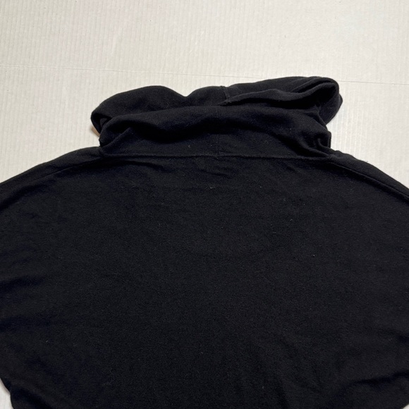 LALTRAMODA Women's Black Cowl Neck Sweater Lace Embellished Sleeve Made in Italy - Picture 11 of 13